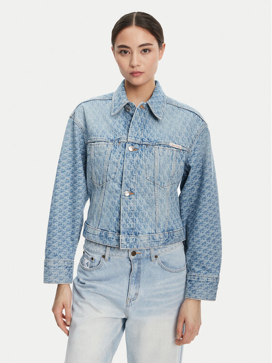 Calvin Klein Jeans Дънково яке LV047C782G Син Oversize за Жени цена