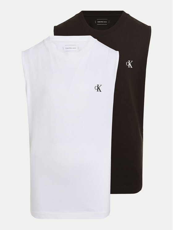 Calvin Klein Jeans Комплект 2 блузи без ръкави Monologo IB0IB02443 Цветен Regular Fit за Момчета цена