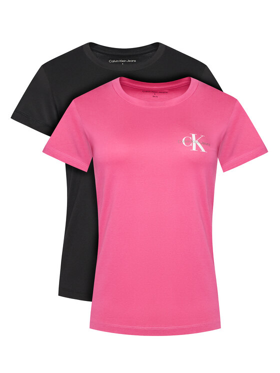 Calvin Klein Jeans Комплект 2 тишъртки J20J219734 Цветен Slim Fit за Жени цена