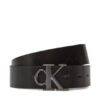 Calvin Klein Jeans Мъжки колан Monogram Plaque Buckle 35Mm Adj/Rev LV04G7026G Черен цвят на ниска цена
