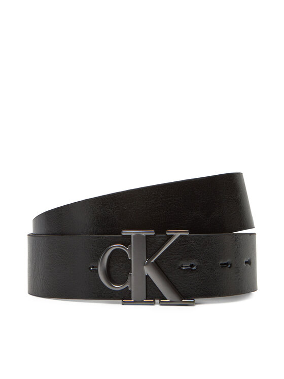 Calvin Klein Jeans Мъжки колан Monogram Plaque Buckle 35Mm Adj/Rev LV04G7026G Черен за Мъже цена