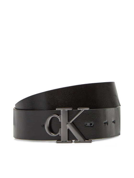 Calvin Klein Jeans Мъжки колан Monogram Plaque Buckle 35Mm Adj/Rev LV04G7033G Черен за Мъже цена