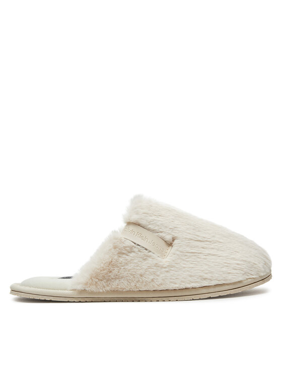 Calvin Klein Jeans Пантофи Hotel Slipper Fur After Glow YW0YW01593 Екрю за Жени цена