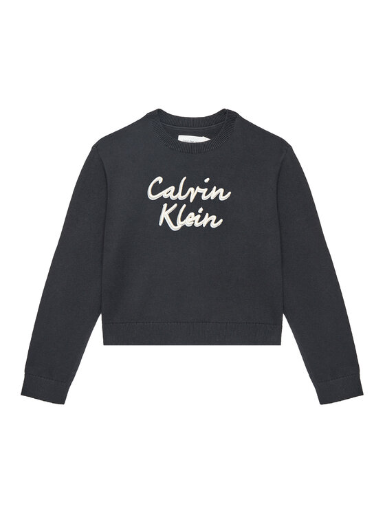Calvin Klein Jeans Пуловер IG0IG02971 D Черен Regular Fit за Момичета цена