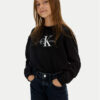 Calvin Klein Jeans Пуловер Monologo IG0IG02830 M Черен Regular Fit за Момичета цена