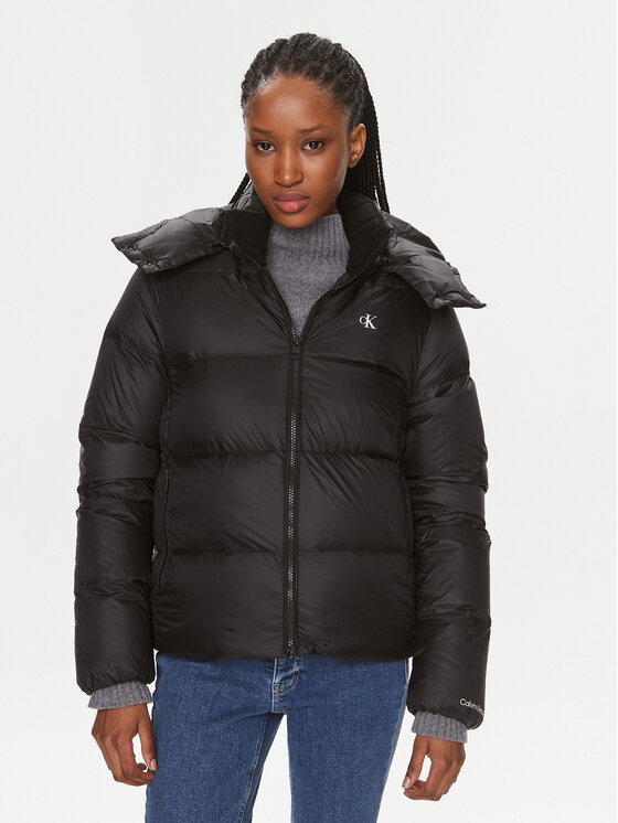 Calvin Klein Jeans Пухено яке Archetype J20J221646 Черен Regular Fit за Жени цена