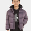Calvin Klein Jeans Пухено яке Hyper Two Tone IB0IB01818 Виолетов Regular Fit за Момчета цена