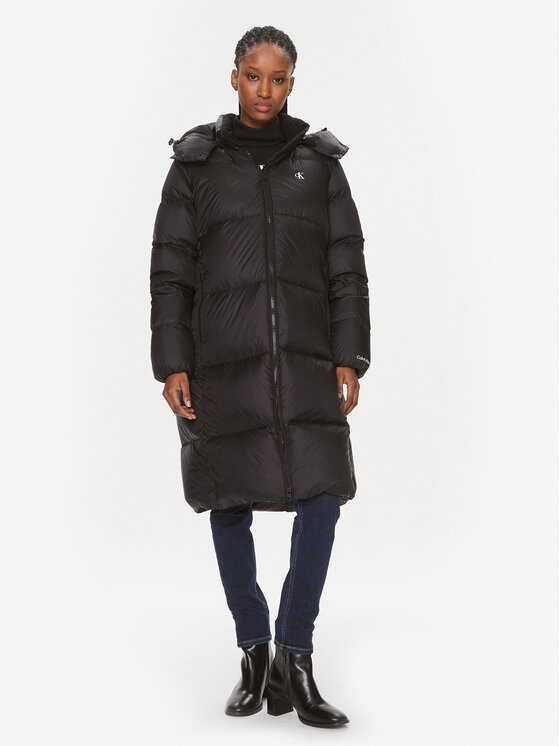 Calvin Klein Jeans Пухено яке J20J221892 Черен Regular Fit за Жени цена