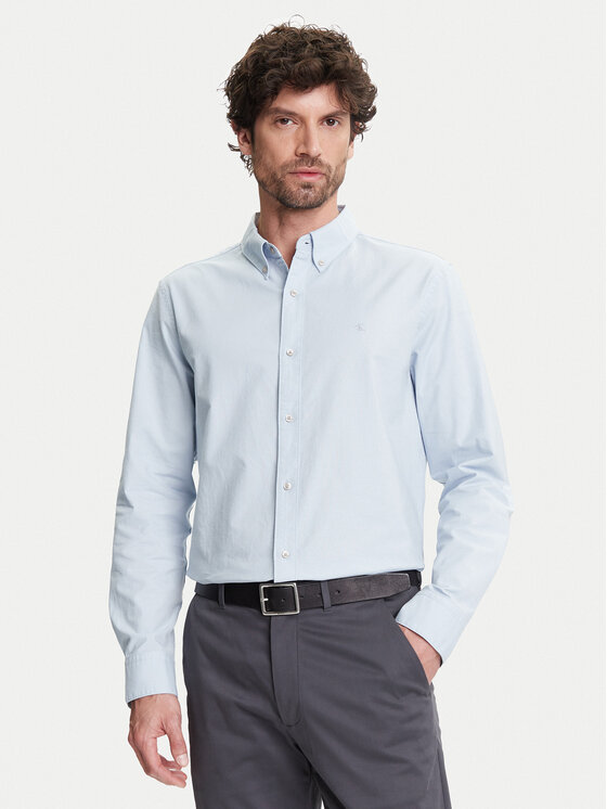 Calvin Klein Jeans Риза LV040EM125 Светлосиньо Regular Fit за Мъже цена