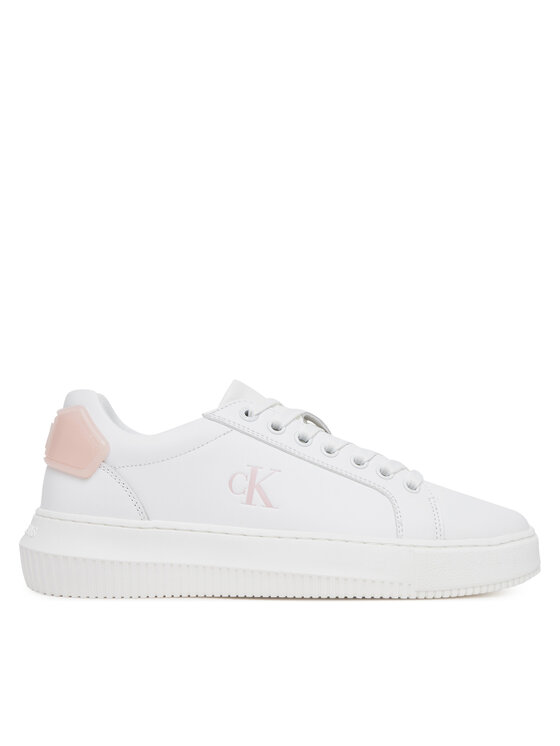 Calvin Klein Jeans Сникърси Chunky Cupsole Ru Patch Lth Wn YW0YW01846 Бял за Жени цена
