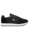 Calvin Klein Jeans Сникърси Runner Laceup Sock Mg Nylon Mix YW0YW01644 Черен цвят на ниска цена