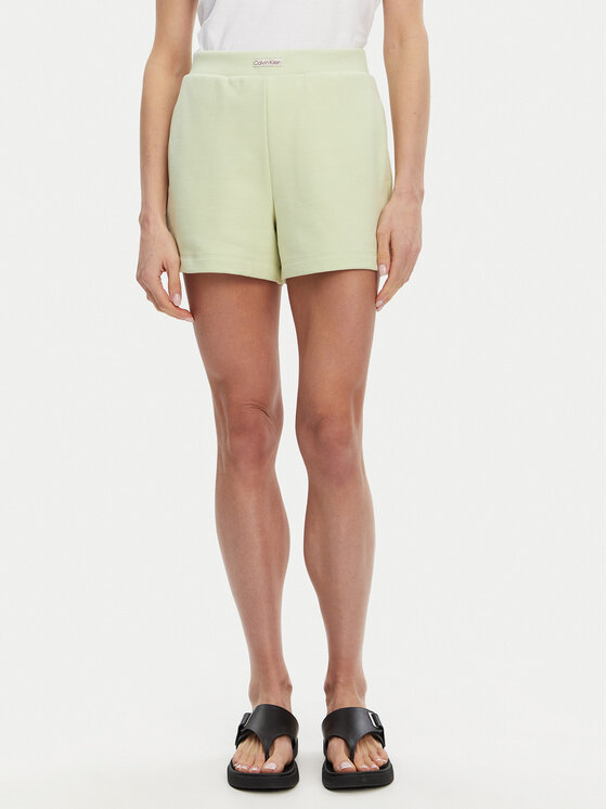 Calvin Klein Jeans Спортни шорти Placed Institutional J20J225525 Зелен Regular Fit за Жени цена