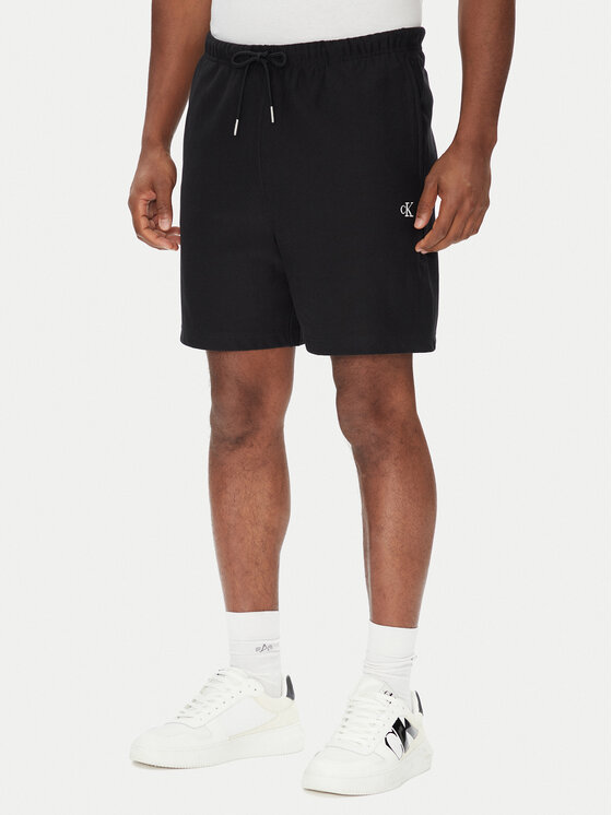 Calvin Klein Jeans Спортни шорти Premium Terry LV04RC280G Черен Regular Fit за Мъже цена