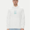 Calvin Klein Jeans Суитшърт Brush Stroke J30J327525 Бял Regular Fit за Мъже цена