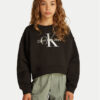 Calvin Klein Jeans Суитшърт Glitter Monologo IG0IG02823 D Черен Boxy Fit за Момичета цена