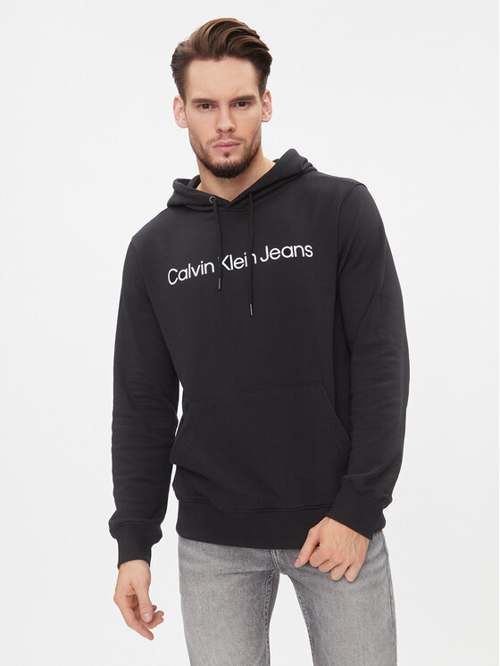 Calvin Klein Jeans Суитшърт J30J322551 Черен Regular Fit за Мъже цена
