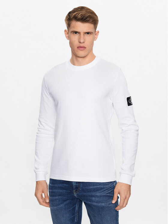 Calvin Klein Jeans Суитшърт J30J323485 Бял Regular Fit за Мъже цена