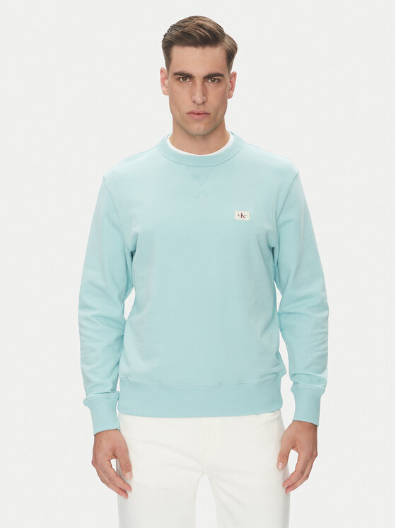 Calvin Klein Jeans Суитшърт J30J327115 Светлосиньо Regular Fit за Мъже цена