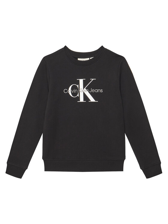 Calvin Klein Jeans Суитшърт Monogram IU0IU00675 D Черен Regular Fit за Бебета цена