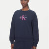Calvin Klein Jeans Суитшърт Monologo LV047B234G Тъмносин Relaxed Fit цвят на ниска цена