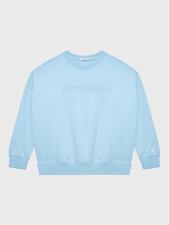 Calvin Klein Jeans Суитшърт Raised Embro IB0IB01670 Син Regular Fit за Момчета цена