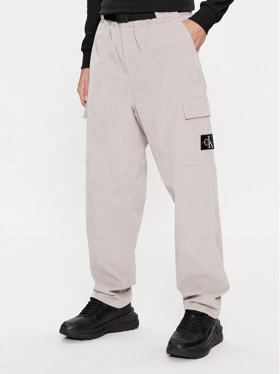 Calvin Klein Jeans Текстилни панталони J30J324035 Сив Relaxed Fit за Мъже цена