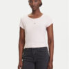 Calvin Klein Jeans Тишърт LV047C200G Розов Slim Fit за Жени цена