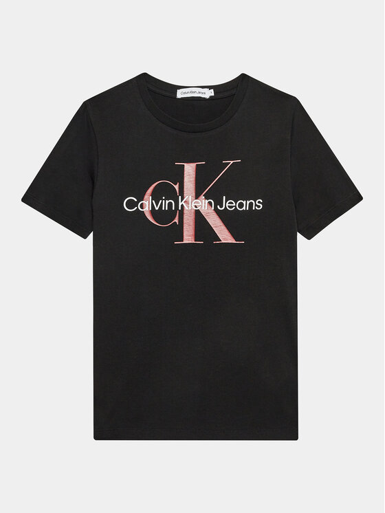Calvin Klein Jeans Тишърт Monogram IU0IU00460 Черен Regular Fit за Бебета цена
