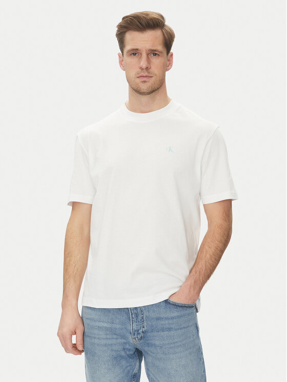 Calvin Klein Jeans Тишърт Painted J30J327523 Бял Regular Fit за Мъже цена