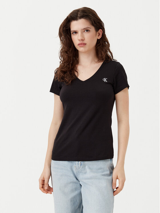 Calvin Klein Jeans Тишърт Rood J20J213716 Черен Regular Fit за Жени цена