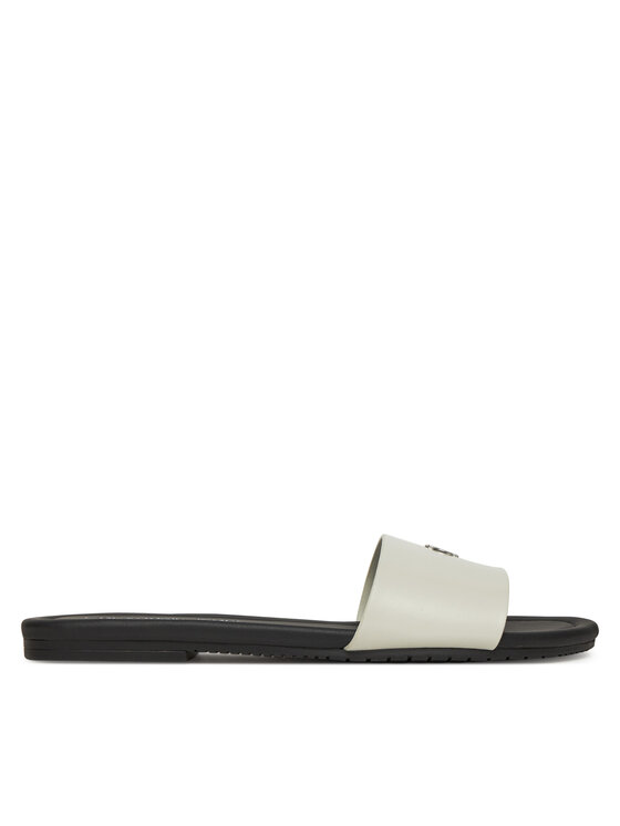 Calvin Klein Jeans Чехли Flat Sandal Slide Mg YW0YW01697 Бял за Жени цена