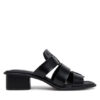 Calvin Klein Jeans Чехли Heel Square Mg Lth YW0YW01702 Черен за Жени цена