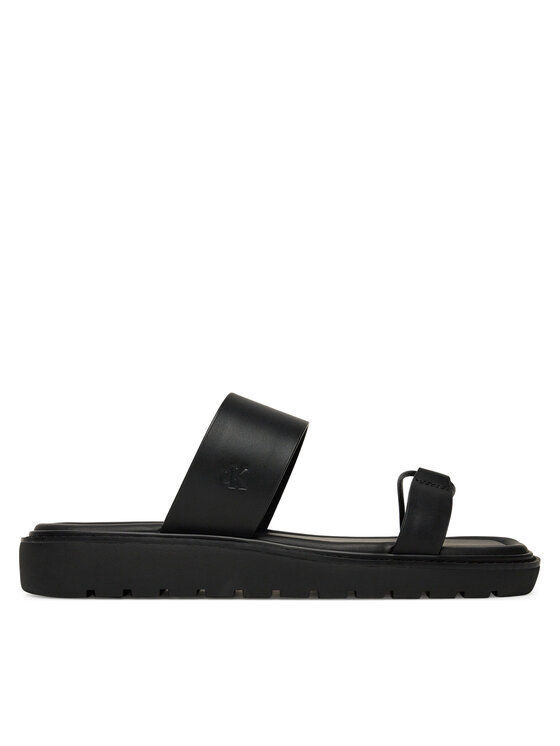 Calvin Klein Jeans Чехли Rope Sandal Soft Lth Mg YW0YW01864 Черен за Жени цена