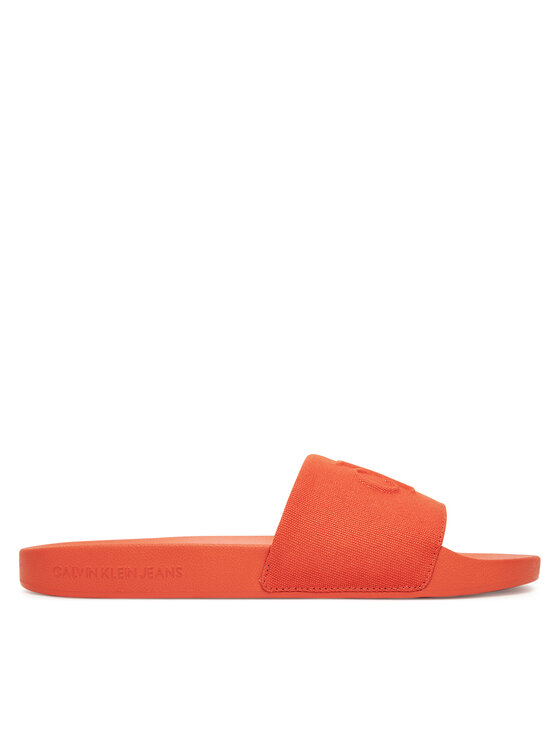Calvin Klein Jeans Чехли Slide Hf Mono Cv YM0YM01282 Оранжев за Мъже цена