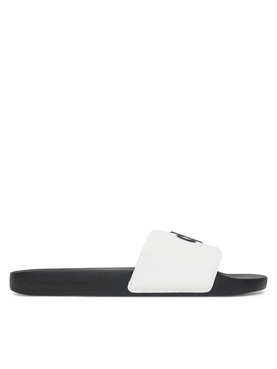 Calvin Klein Jeans Чехли Slide Jelly Mono Pu YM0YM01281 Бял за Мъже цена