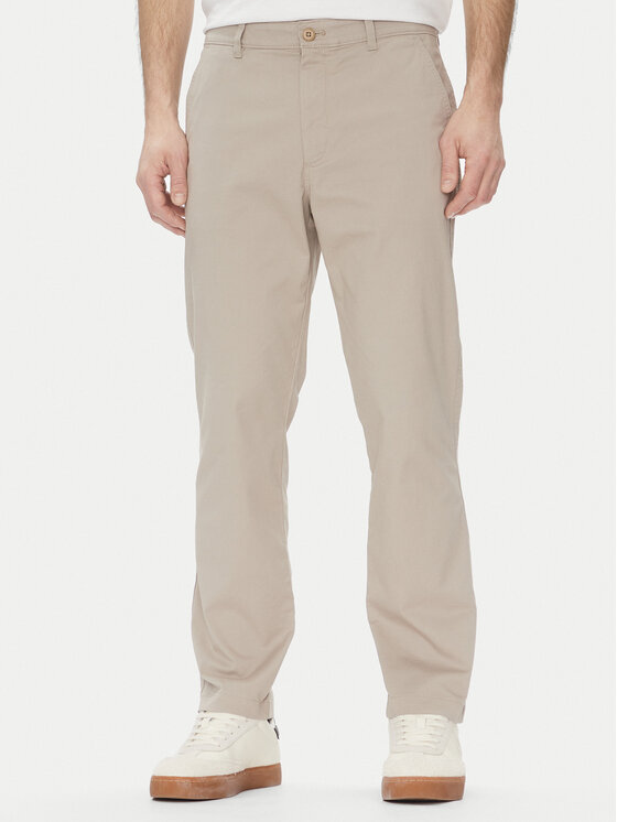 Calvin Klein Jeans Чино панталони LV040EM628 Бежов Slim Fit за Мъже цена