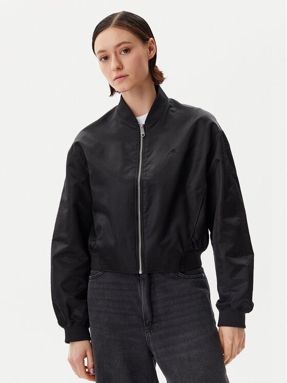 Calvin Klein Jeans Яке бомбър Hero LV047B528G Черен Relaxed Fit за Жени цена