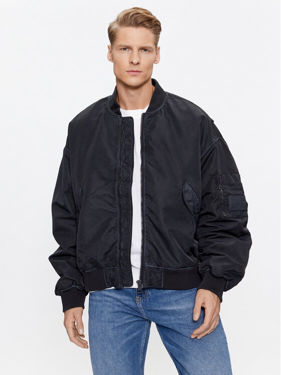 Calvin Klein Jeans Яке бомбър J30J323474 Черен Oversize за Мъже цена