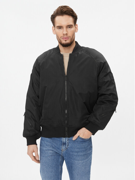 Calvin Klein Jeans Яке бомбър J30J324070 Черен Relaxed Fit за Мъже цена