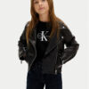 Calvin Klein Jeans Яке от имитация на кожа IG0IG02982 D Черен Regular Fit за Момичета цена