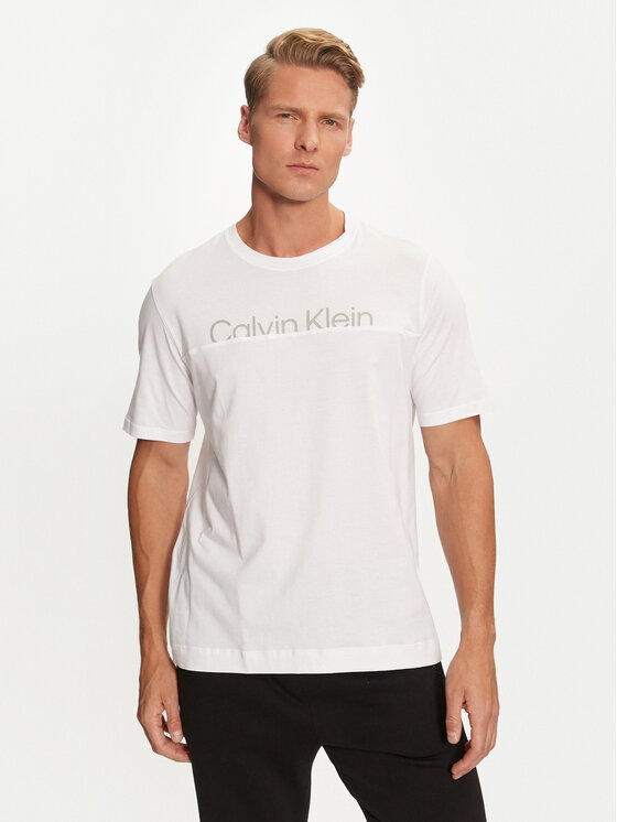 Calvin Klein Performance Тишърт 00GMF4K142 Бял Regular Fit за Мъже цена