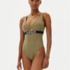 Calvin Klein Swimwear Бански костюм KW0KW02746 Зелен за Жени цена