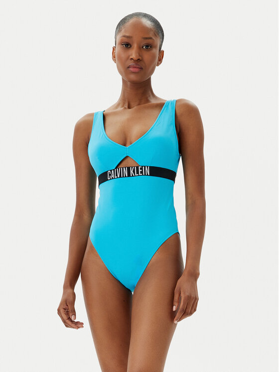 Calvin Klein Swimwear Бански костюм KW0KW02746 Син за Жени цена