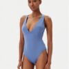 Calvin Klein Swimwear Бански костюм KW0KW02798 Син за Жени цена