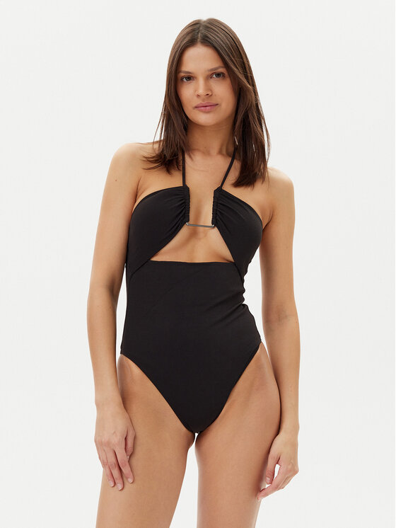 Calvin Klein Swimwear Бански костюм KW0KW02813 Черен за Жени цена