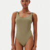 Calvin Klein Swimwear Бански костюм KW0KW02859 Зелен за Жени цена
