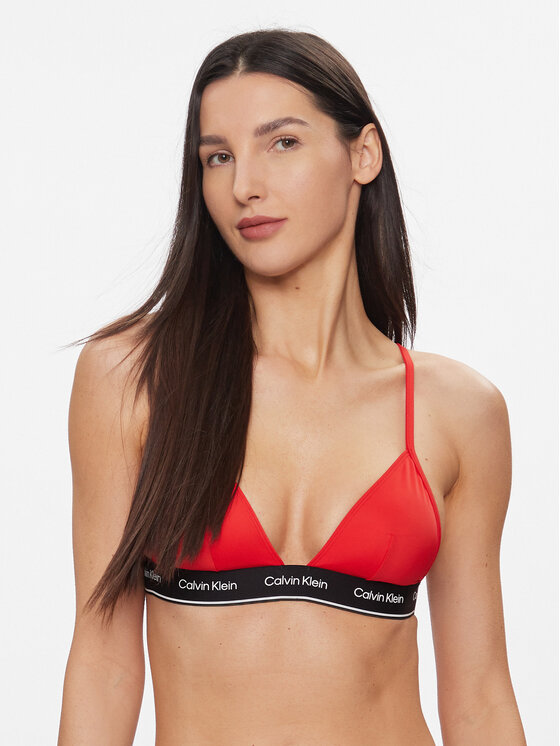 Calvin Klein Swimwear Горнище на бански KW0KW02424 Червен за Жени цена