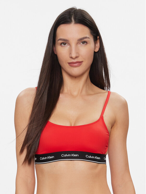 Calvin Klein Swimwear Горнище на бански KW0KW02425 Червен за Жени цена