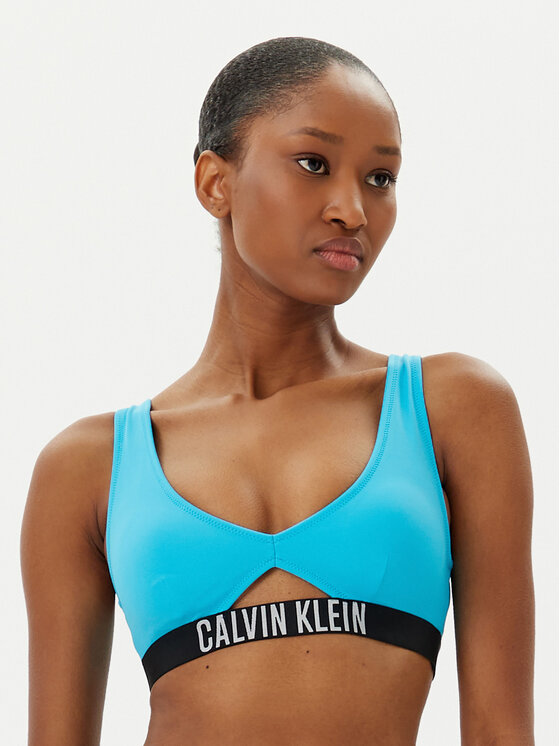 Calvin Klein Swimwear Горнище на бански KW0KW02745 Син за Жени цена