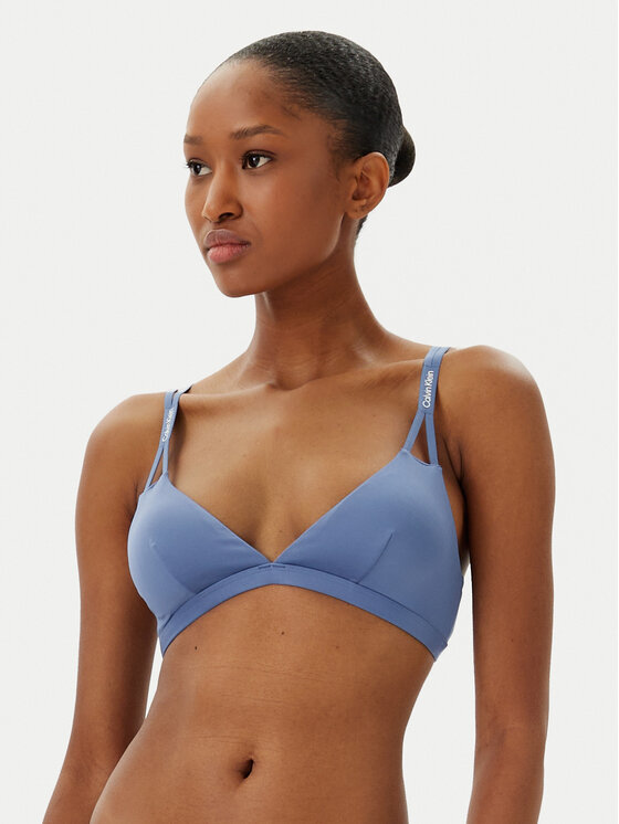 Calvin Klein Swimwear Горнище на бански KW0KW02793 Син за Жени цена
